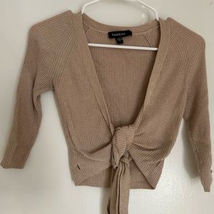 Vintage Bebe crossbody top tan sparkly